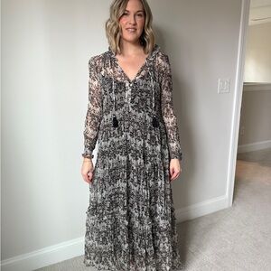 Anthropologie Long Sleeve Maxi Dress